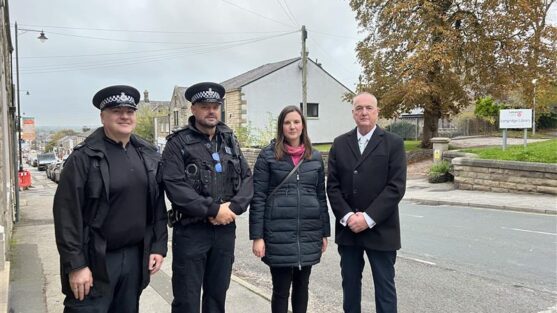 Commissioner Grunshaw and Ribble Valley MP walk beat in Longridge