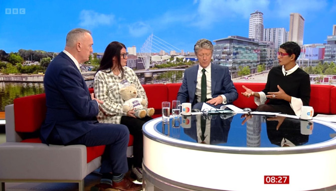 Clive Grunshaw on BBC Breakfast News