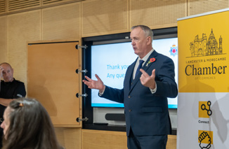 Clive Grunshaw giving a presentation