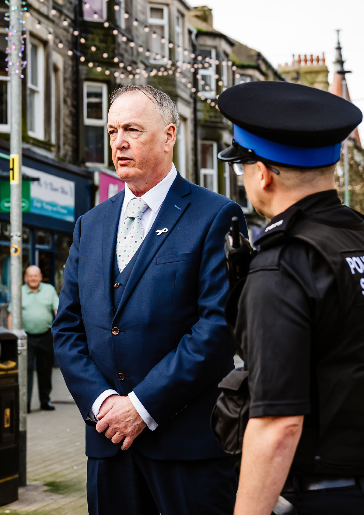 Clive Grunshaw and officer
